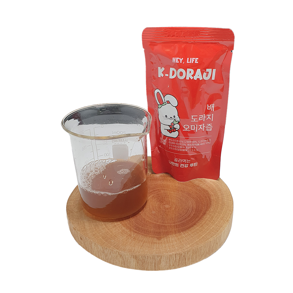 Best recipes for sore throat, Pear and Doraji immunity health drink, 3 flavors caffeine free fruit j